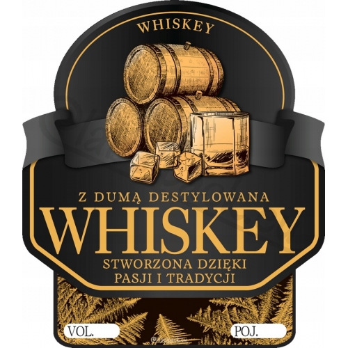 ETYKIETA 0,5L - WHISKEY 10x