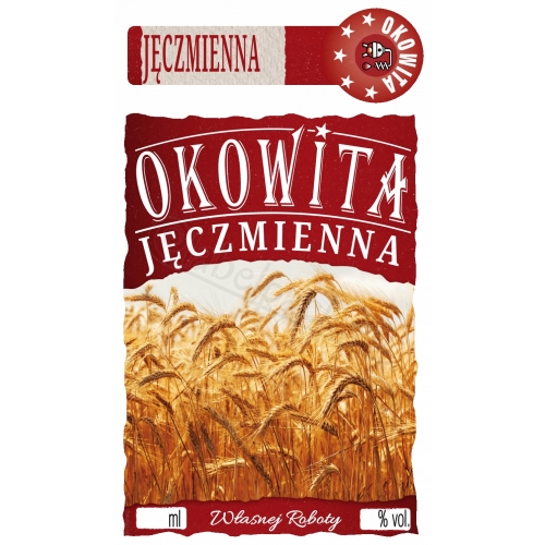 OKOWITA JĘCZMIENNA Etykieta + banderolka 12szt