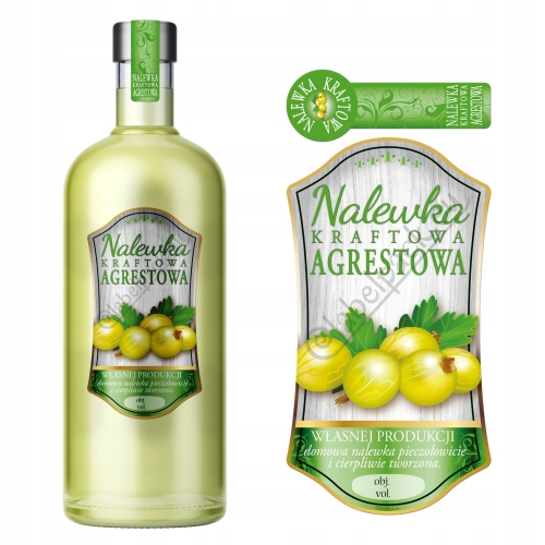 Naklejki - ETYKIETY NA NALEWKI + BANDEROLKA 12 szt.