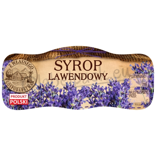 Etykiety na SYROP LAWENDOWY, 210ml - 500ml 24szt
