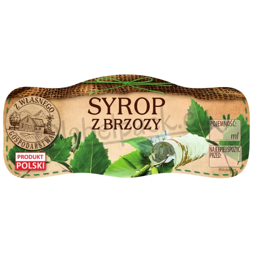 Etykiety na SYROP Z BRZOZY 210ml - 500ml 24szt