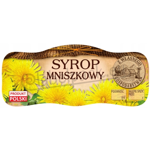 Etykiety na SYROP MNISZKOWY 210ml - 500ml 24szt