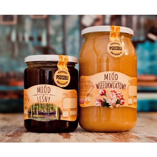 Etykiety na MIÓD MAŁE SŁOIKI - 200/500g - 96 szt.