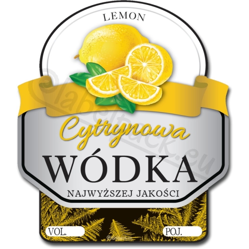 Naklejki WÓDKA SMAKOWA CYTRYNOWA 10 szt.