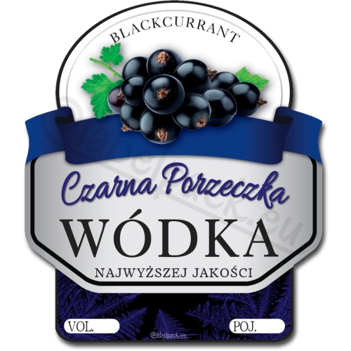 Naklejki WÓDKA SMAKOWA CZARNA PORZECZKA 10 szt.