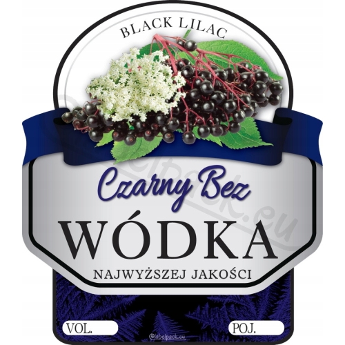 Naklejki WÓDKA SMAKOWA CZARNY BEZ 10 szt.
