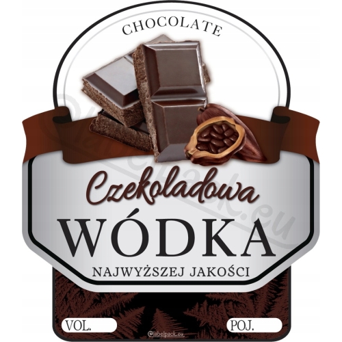 Naklejki WÓDKA SMAKOWA CZEKOLADOWA 10 szt.