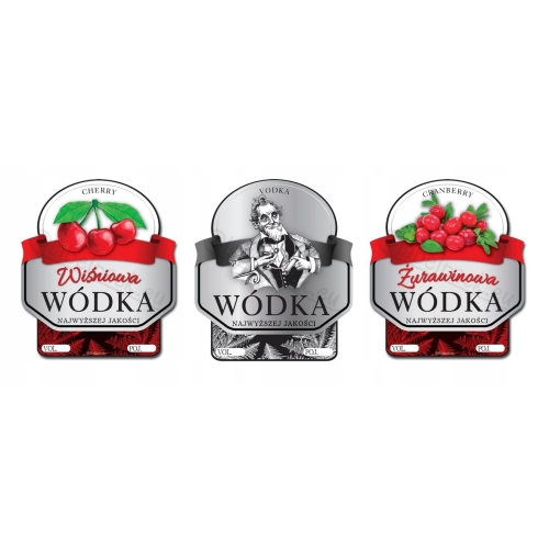 Naklejki WÓDKA SMAKOWA CZEKOLADOWA 10 szt.