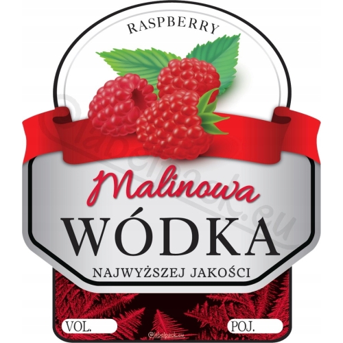 Naklejki WÓDKA SMAKOWA MALINOWA 10 szt.