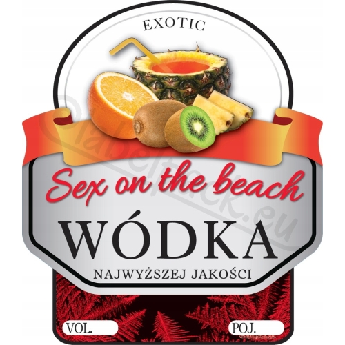 Naklejki WÓDKA SMAKOWA SEX ON THE BEACH 10 szt.