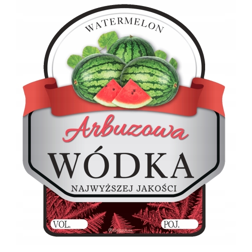Naklejki WÓDKA SMAKOWA ARBUZOWA 10 szt.