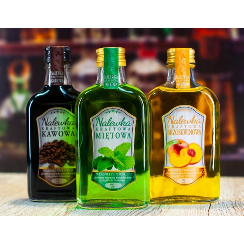 Naklejki - ETYKIETY NA NALEWKI 200ml + BANDEROLKA 10 szt.