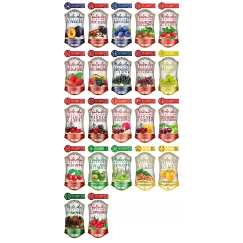 Naklejki - ETYKIETY NA NALEWKI 200ml + BANDEROLKA 10 szt.