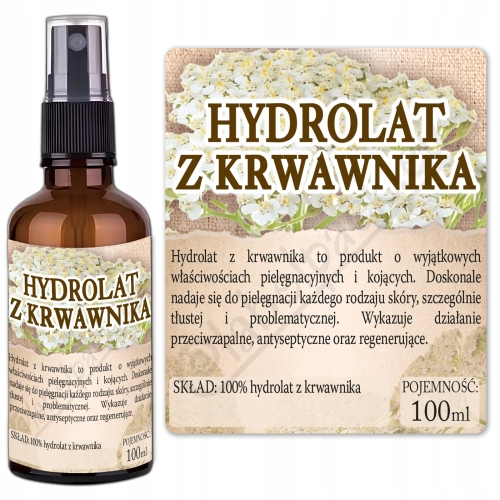 Etykiety na HYDROLAT Z KRWAWNIKA - 30 szt. butelka 100ml