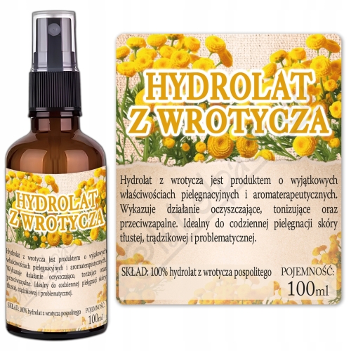 Etykiety na HYDROLAT Z WROTYCZA - 30 szt. butelka 100ml