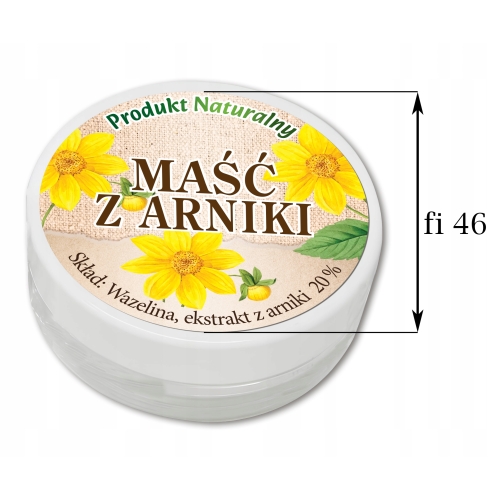 Etykiety na MAŚĆ Z ARNIKI - 48 szt. fi46