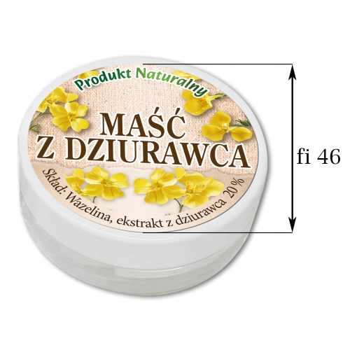 Etykiety na MAŚĆ Z DZIURAWCA - 48 szt. fi46