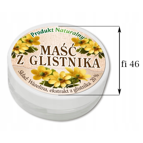 Etykiety na MAŚĆ Z GLISTNIKA, JASKÓŁCZE ZIELE - 48 szt. fi46