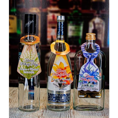 ZAWIESZKI na alkohol Wódkę Weselną 50szt samowiszące