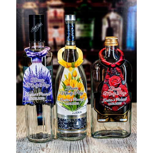 ZAWIESZKI na alkohol Wódkę Weselną 50szt samowiszące