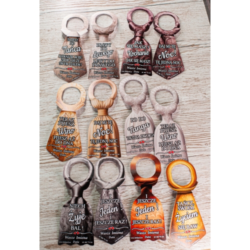 ZAWIESZKI na alkohol, Wódkę Weselną 50szt. PERSONALIZACJA - WIERSZYKI