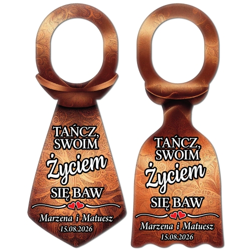 ZAWIESZKI na alkohol, Wódkę Weselną 50szt. PERSONALIZACJA - WIERSZYKI