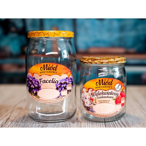 Etykiety na MIÓD - OWALNE DUŻE - 96 szt. PESONALIZOWANE