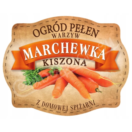 MARCHEWKA KISZONA - Etykieta, naklejka 10x