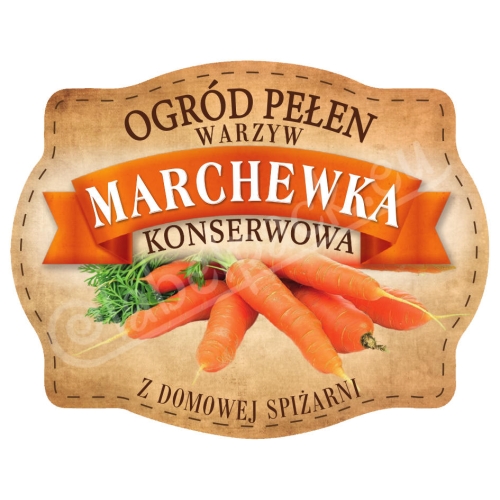 MARCHEWKA KONSERWOWA - Etykieta, naklejka 10x