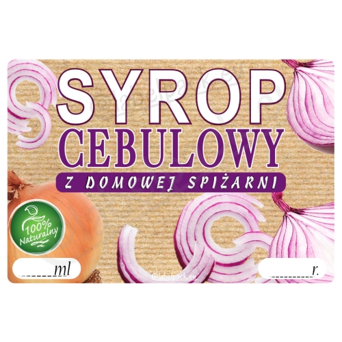 Etykieta na SYROP - Z CEBULI 20 szt.
