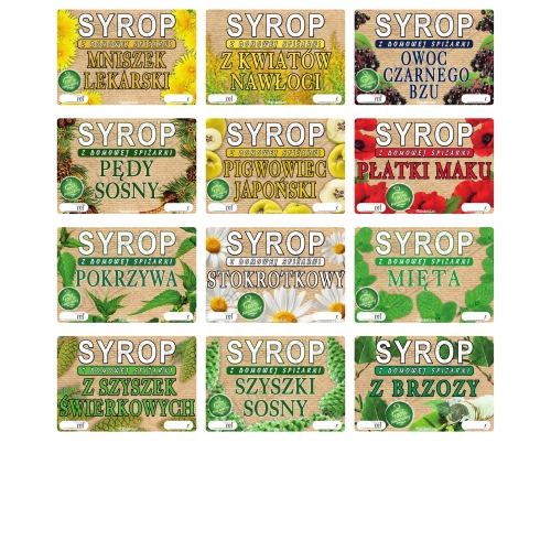Etykieta na SYROP - PŁATKI MAKU 20 szt.