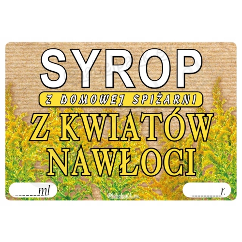 Etykieta na SYROP - NAWŁOCIOWY 20 szt.