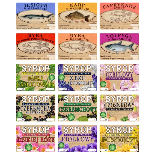 Etykieta na KONSERWĘ - PAPRYKARZ RYBNY 20 szt.