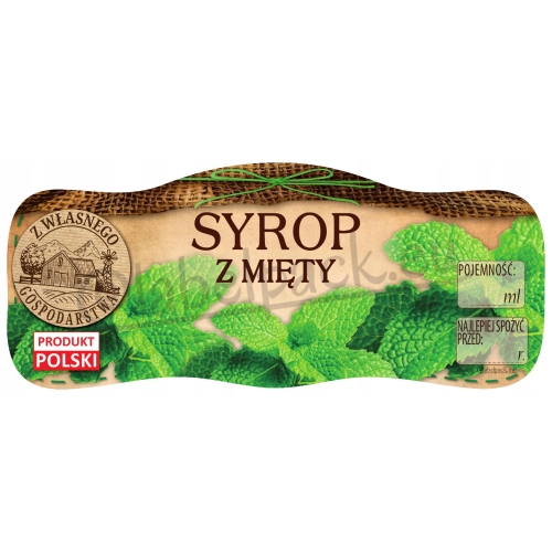 Etykiety na SYROP Z MIĘTY 210ml - 500ml 24szt