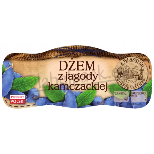 Etykiety na DŻEM Z JAGODY KAMCZACKIEJ 210ml - 500ml 24szt