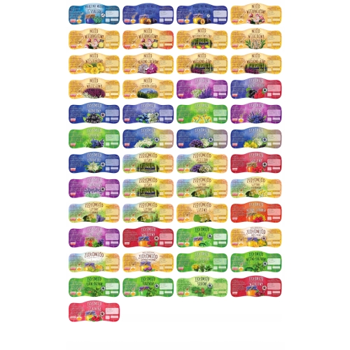 Etykiety na MIÓD MAŁE SŁOIKI - 200/500g - 96 szt.