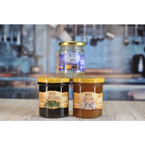 Etykiety na MIÓD MAŁE SŁOIKI - 200/500g - 96 szt.