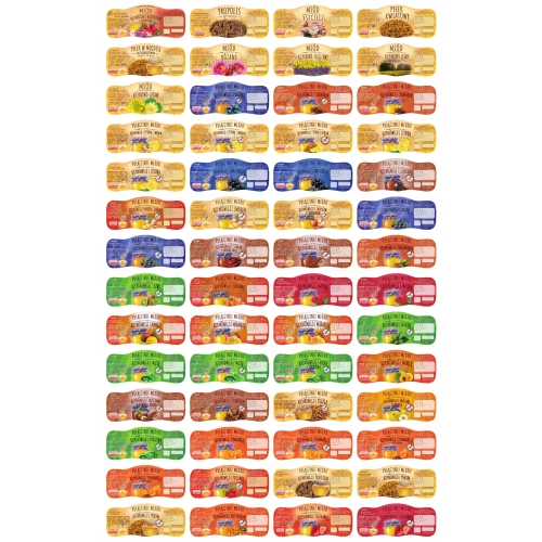 Etykiety na MIÓD MAŁE SŁOIKI - 200/500g - 96 szt.