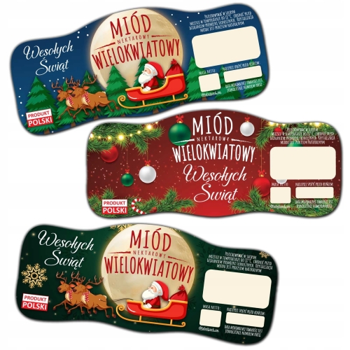 Etykiety na MIÓD / Naklejki na miód 100szt.