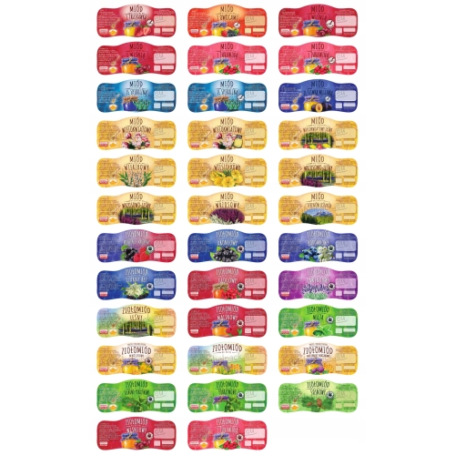 Etykiety na MIÓD / Naklejki na miód 100szt.