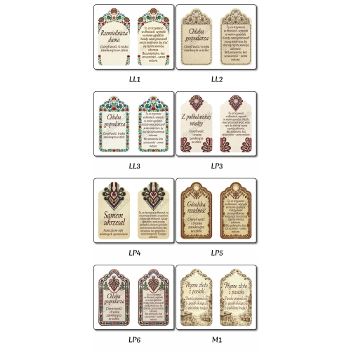 ZAWIESZKI na BUTELKI, SŁOIKI, FOLK, ŁOWICKIE, ZAKOPIAŃSKIE - PERSONALIZ.